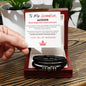 To My Grandson Personalized Love You Forever Red Crown Bracelet