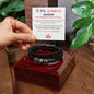 To My Grandson Personalized Love You Forever Red Crown Bracelet