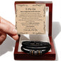 Love you forever leather bracelet for son