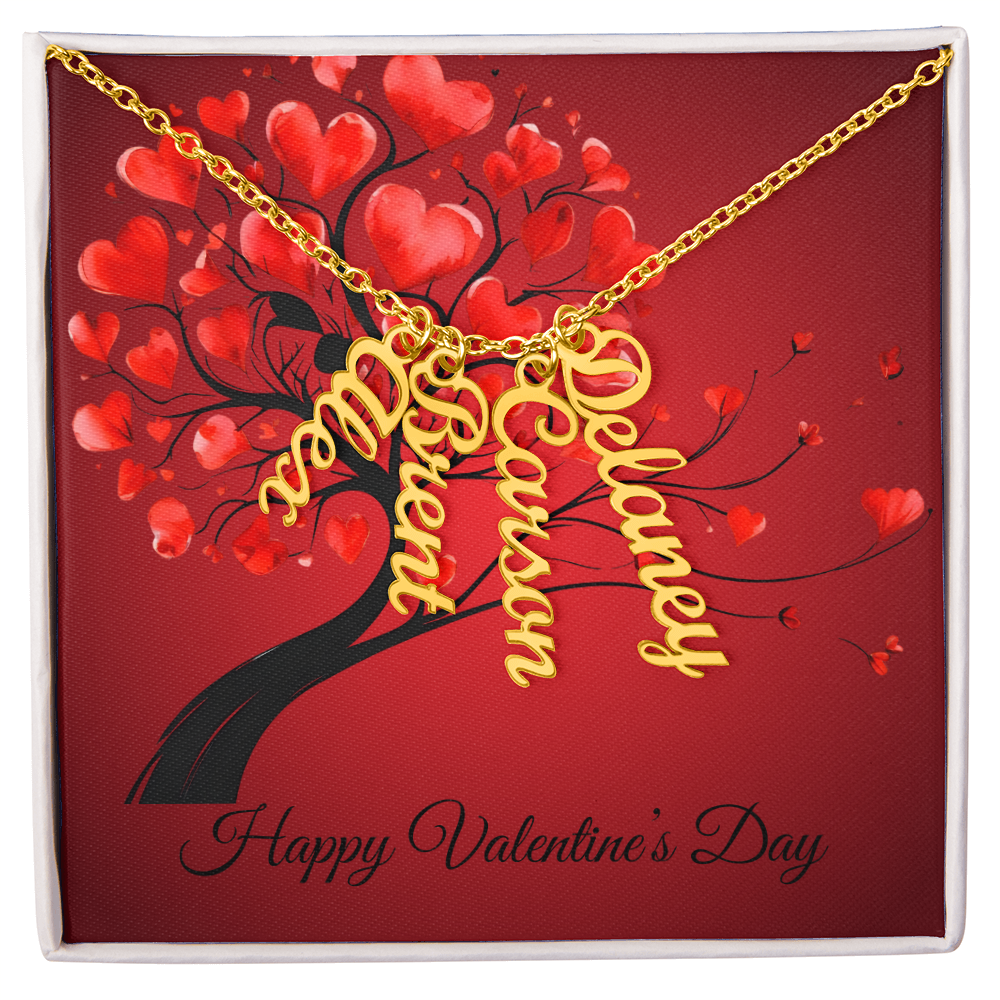 Personalized Multi Names Necklace for Valentine's Day