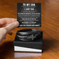 To My Son | Cross Leather Bracelet | BLKMC