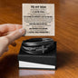To My Son | Cross Leather Bracelet | LTMC (V2)