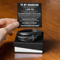 To My Grandson | Cross Leather Bracelet | BLKMC (V2)