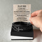 To My Son | Cross Leather Bracelet | LTMC (V2)