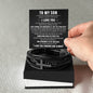 To My Son | Cross Leather Bracelet | BLKMC (V2)