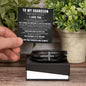 To My Grandson | Cross Leather Bracelet | BLKMC (V2)