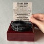 To My Son | Cross Leather Bracelet | LTMC