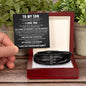 To My Son | Cross Leather Bracelet | BLKMC (V2)