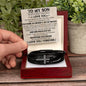 To My Son | Cross Leather Bracelet | LTMC