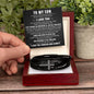 To My Son | Cross Leather Bracelet | BLKMC (V2)