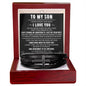 To My Son | Cross Leather Bracelet | BLKMC