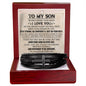 To My Son | Cross Leather Bracelet | LTMC