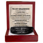 To My Grandson | Cross Leather Bracelet | LTMC (V2)