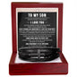 To My Son | Cross Leather Bracelet | BLKMC (V2)