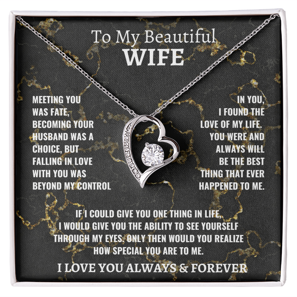 To My Beautiful Wife Forever Love Necklace