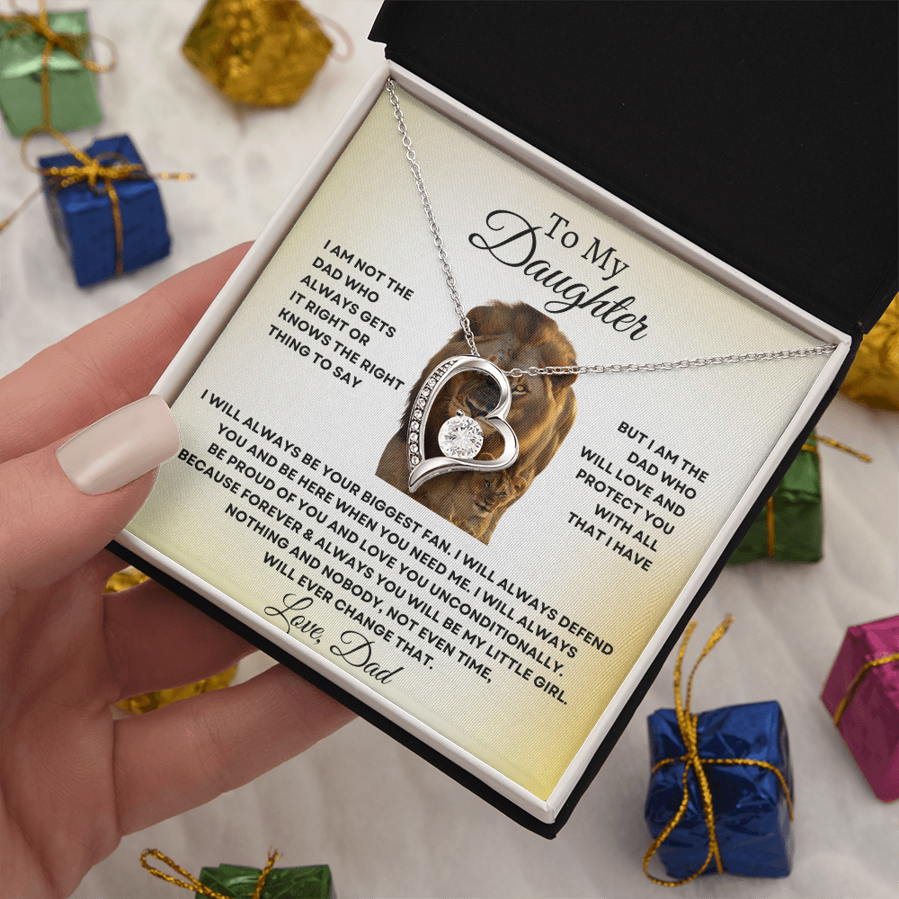 Dad's Eternal Love Pendant - Forever Heart Necklace