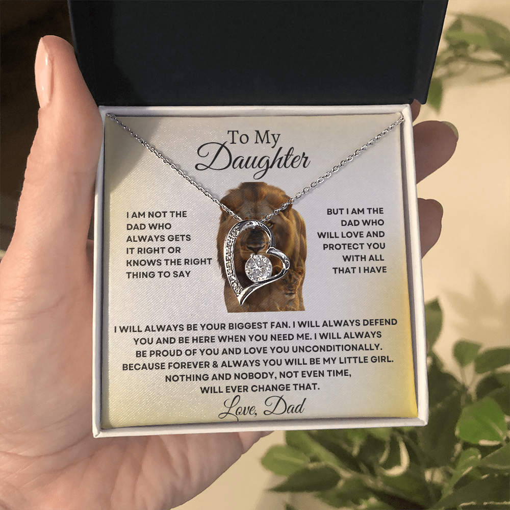 Dad's Eternal Love Pendant - Forever Heart Necklace
