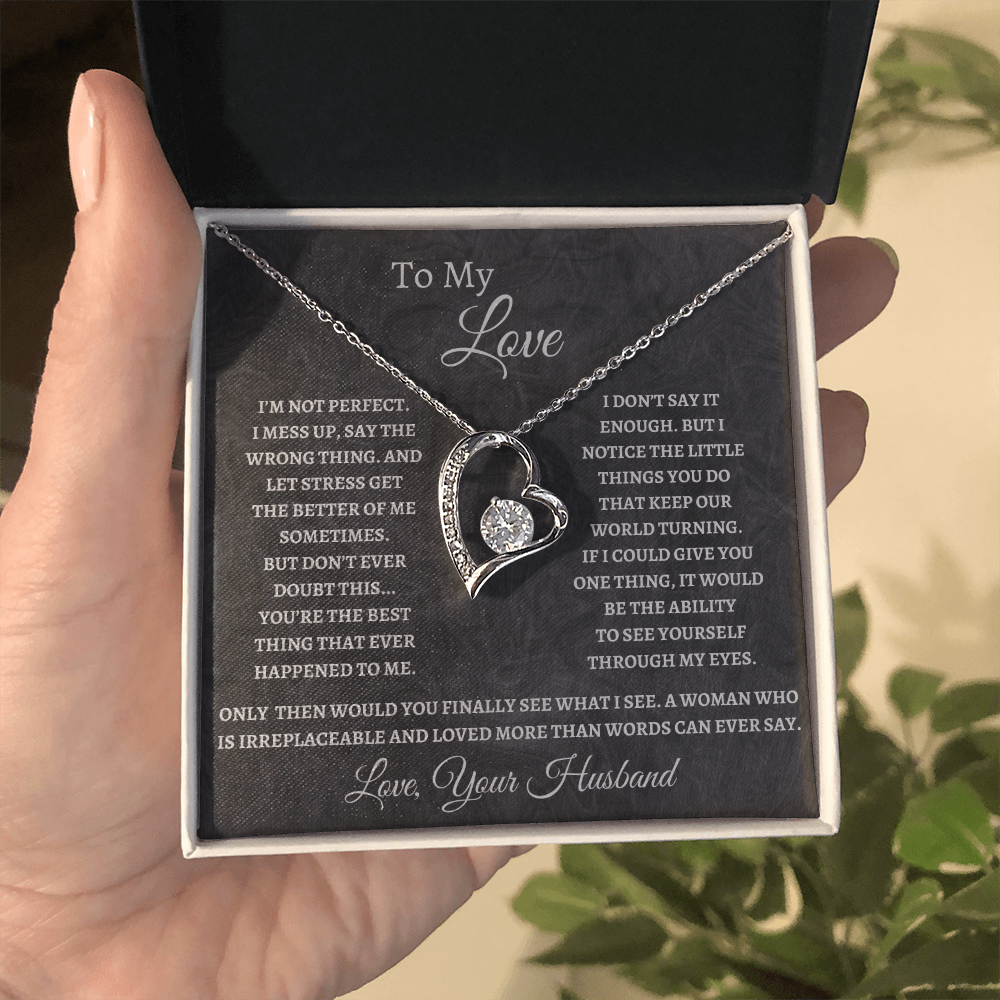 To My Love, Forever Love Necklace For Wife
