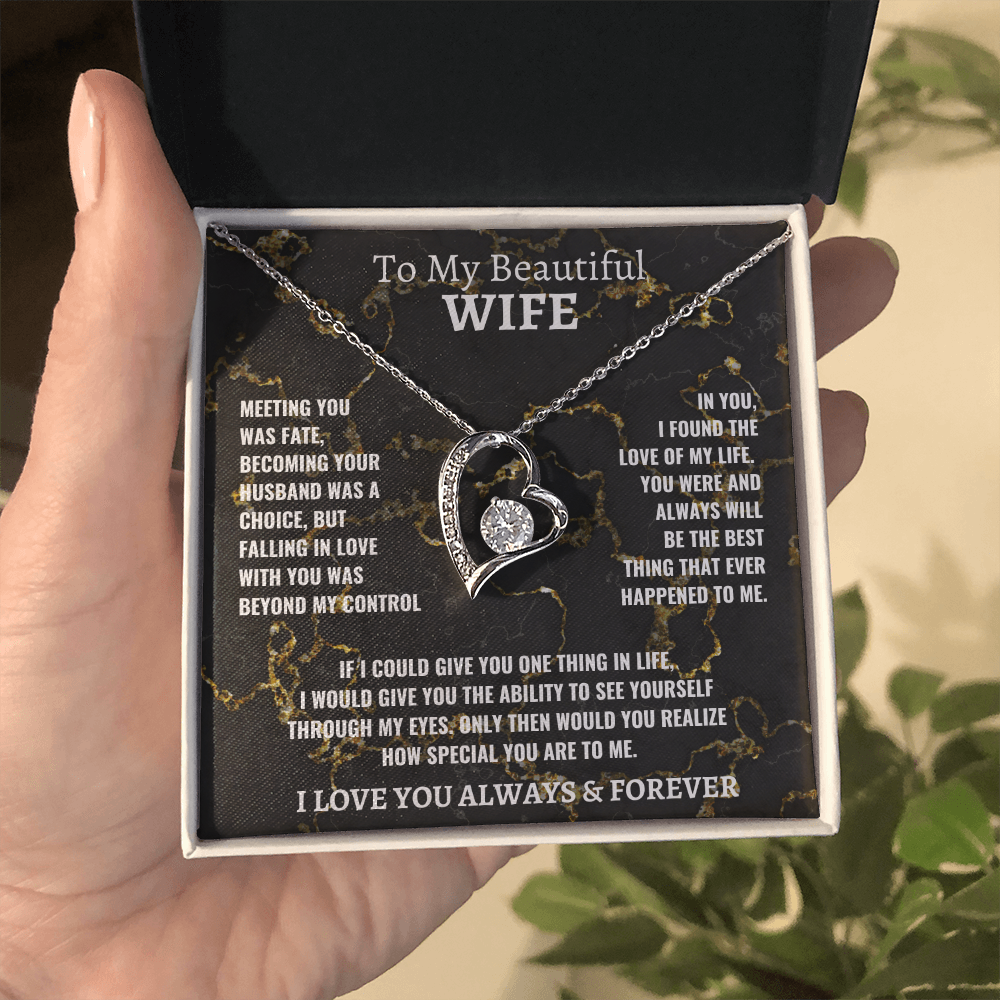 To My Beautiful Wife Forever Love Necklace