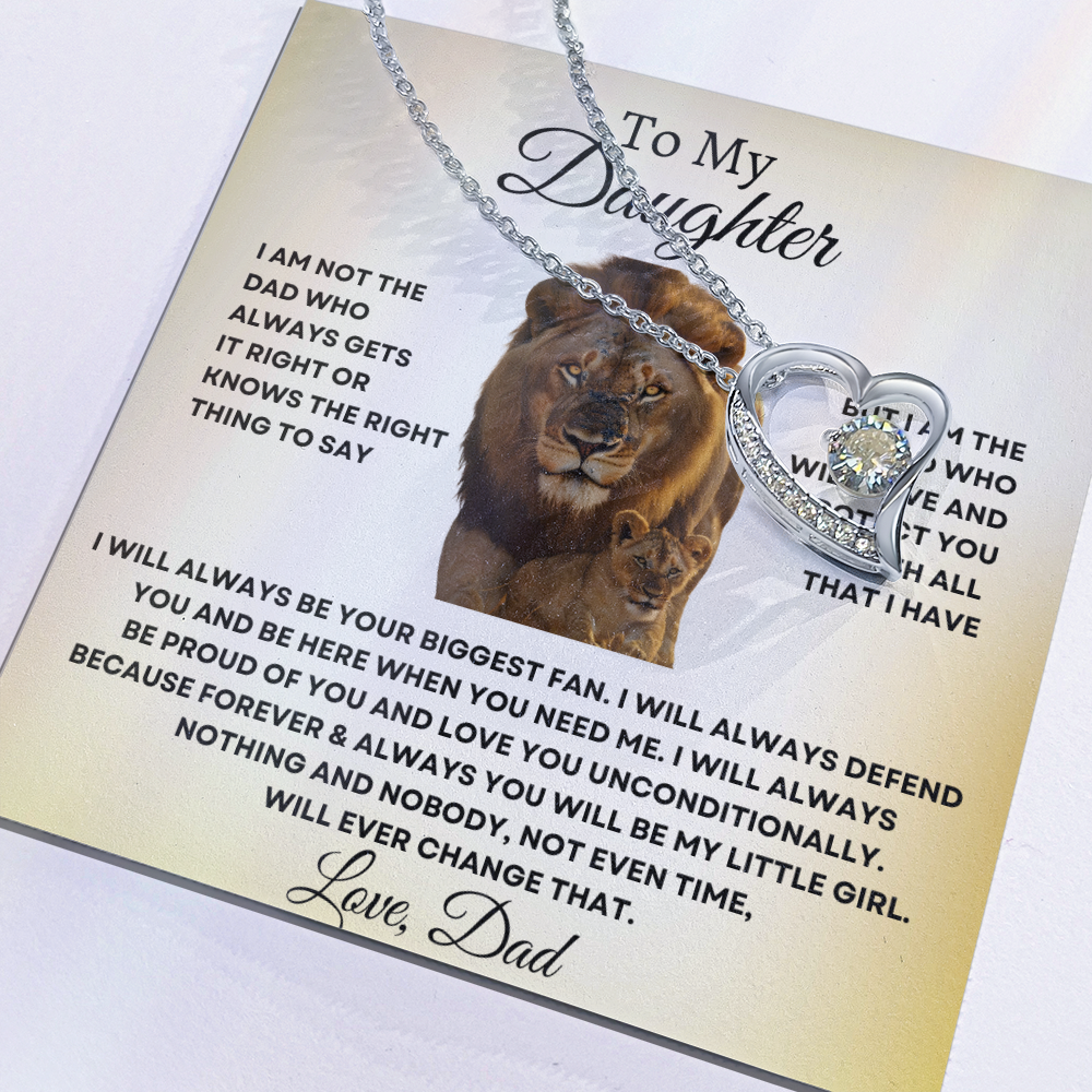 Dad's Eternal Love Pendant - Forever Heart Necklace