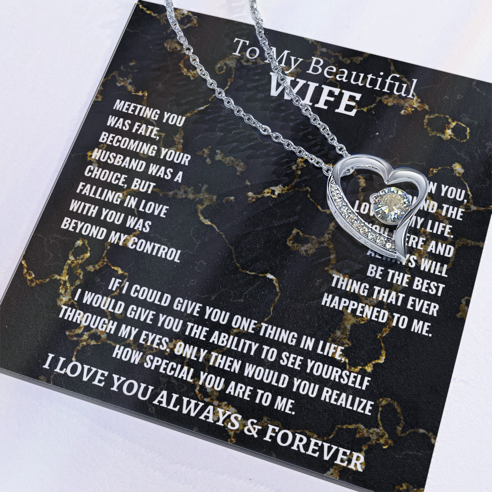 To My Beautiful Wife Forever Love Necklace