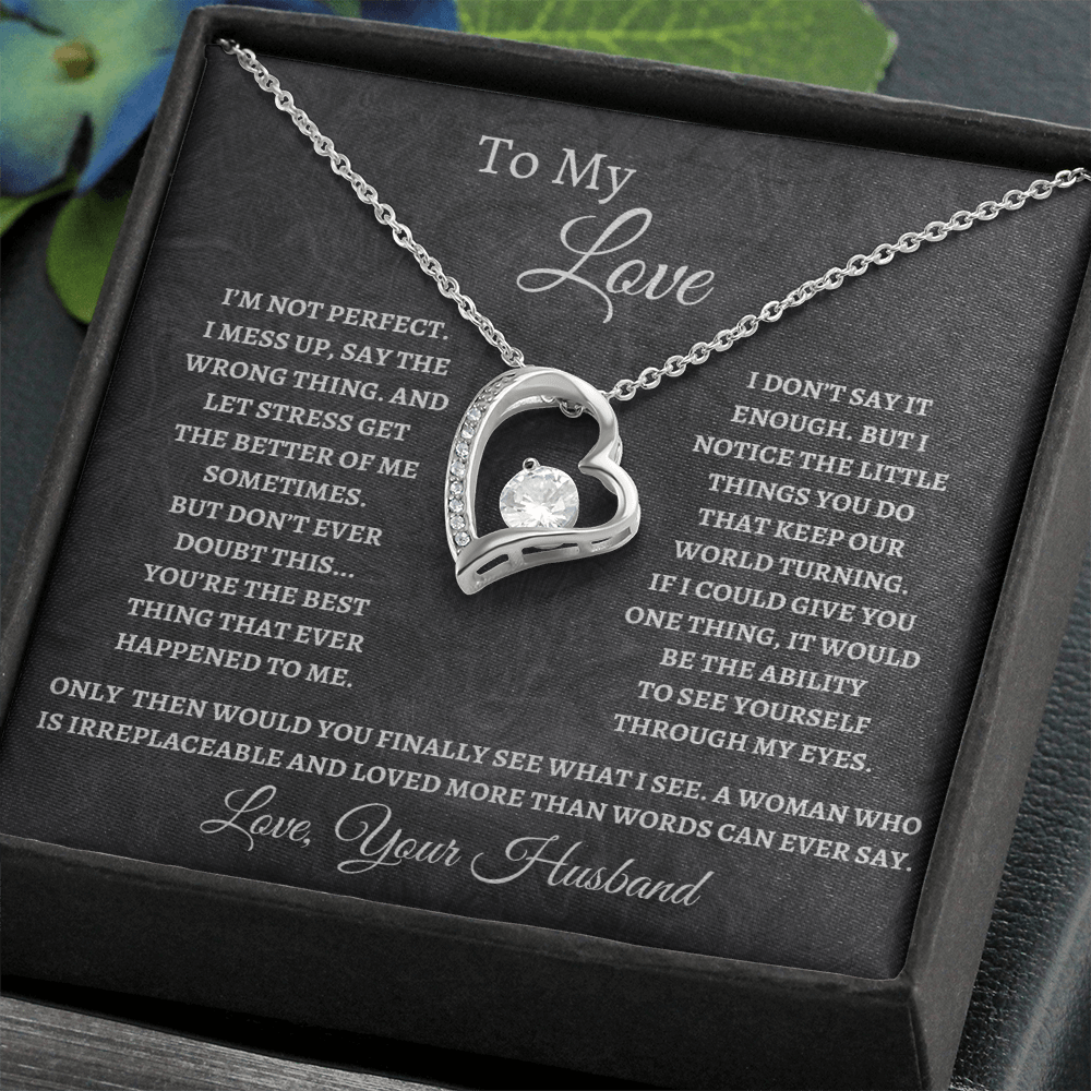 To My Love, Forever Love Necklace For Wife