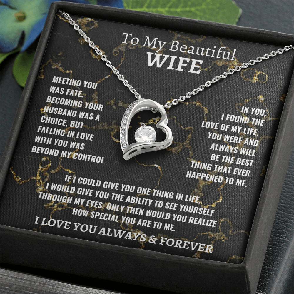 To My Beautiful Wife Forever Love Necklace