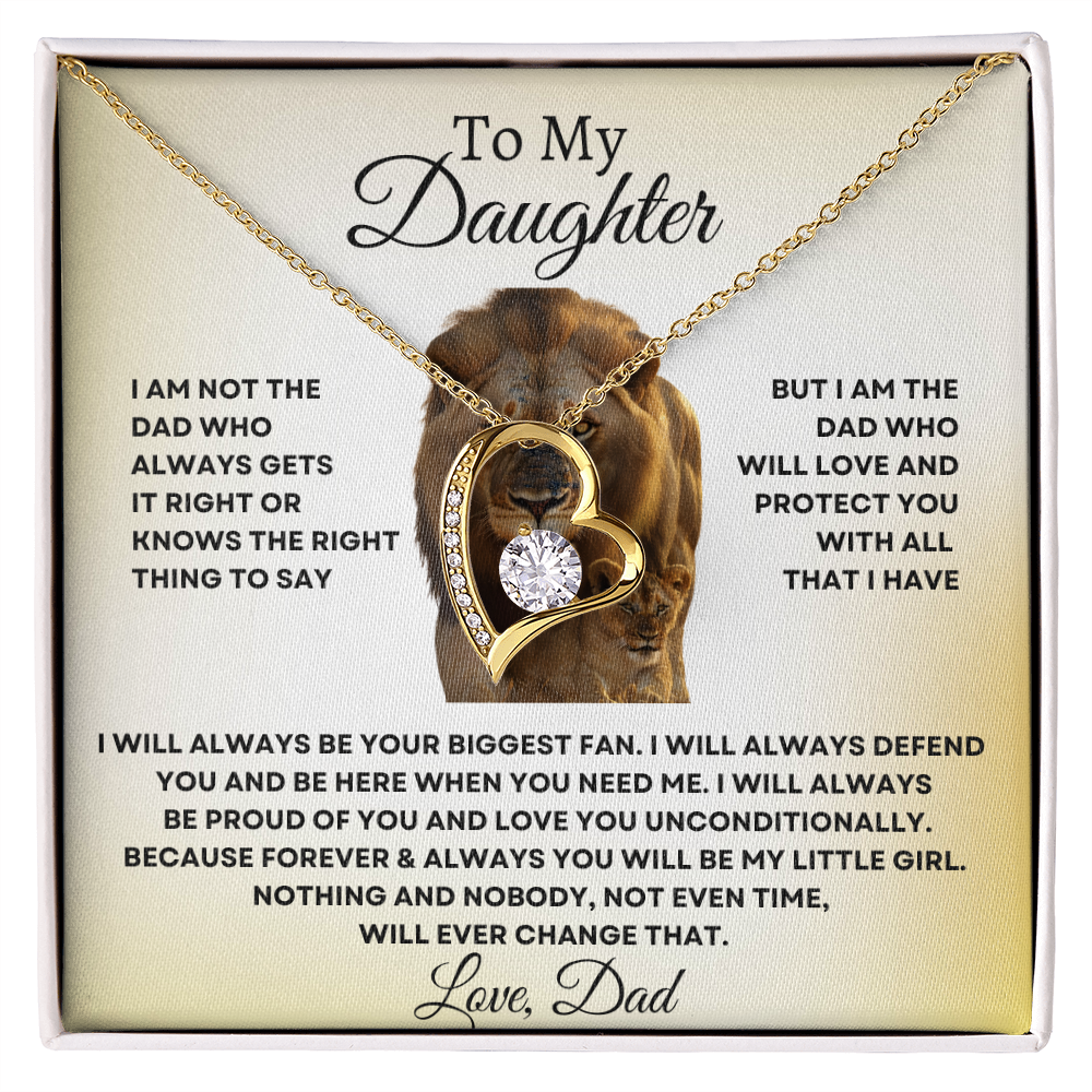 Dad's Eternal Love Pendant - Forever Heart Necklace