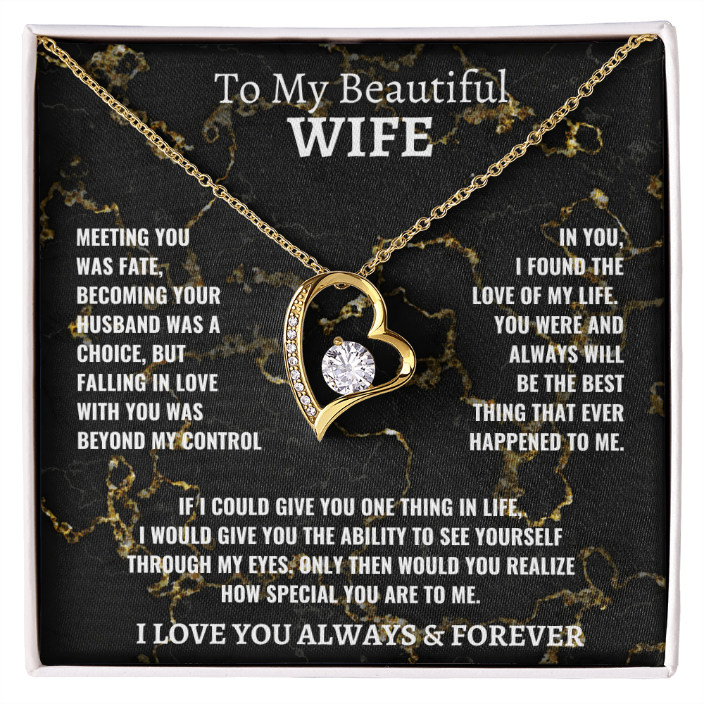 To My Beautiful Wife Forever Love Necklace