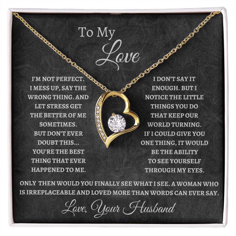 To My Love, Forever Love Necklace For Wife