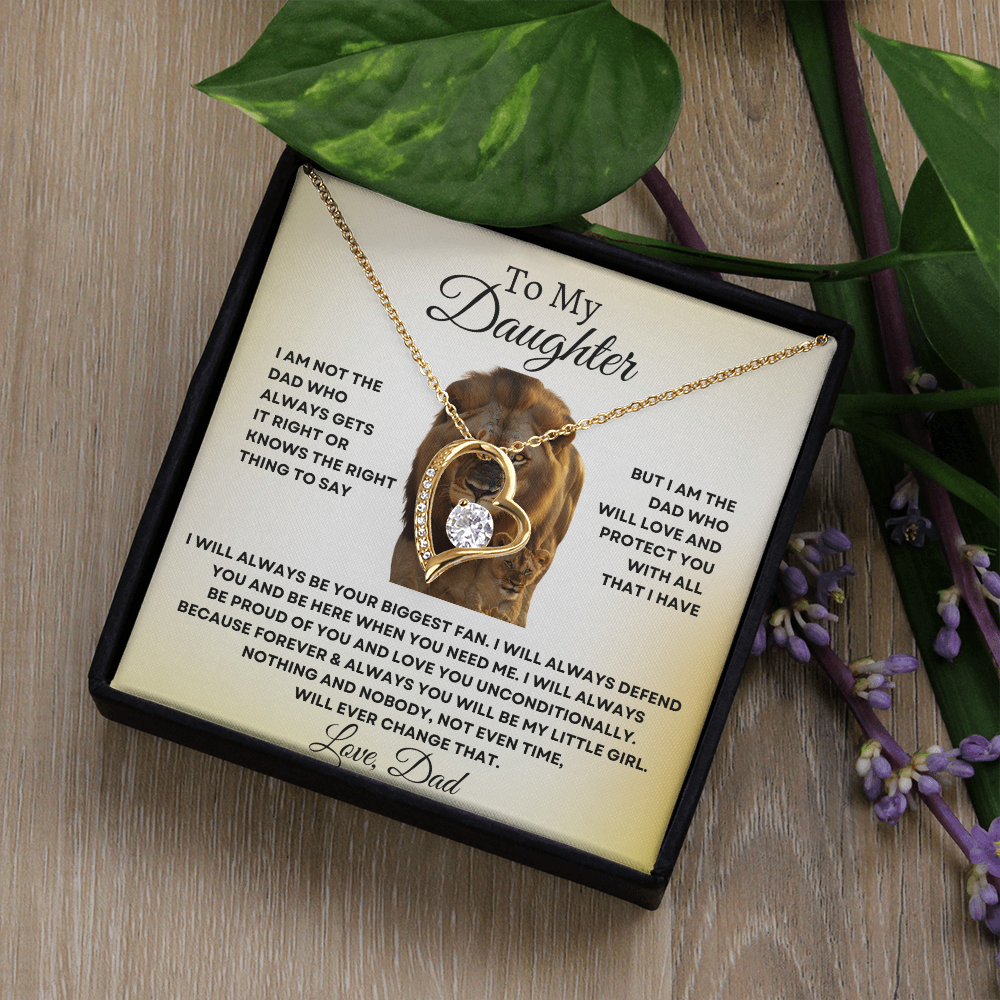 Dad's Eternal Love Pendant - Forever Heart Necklace