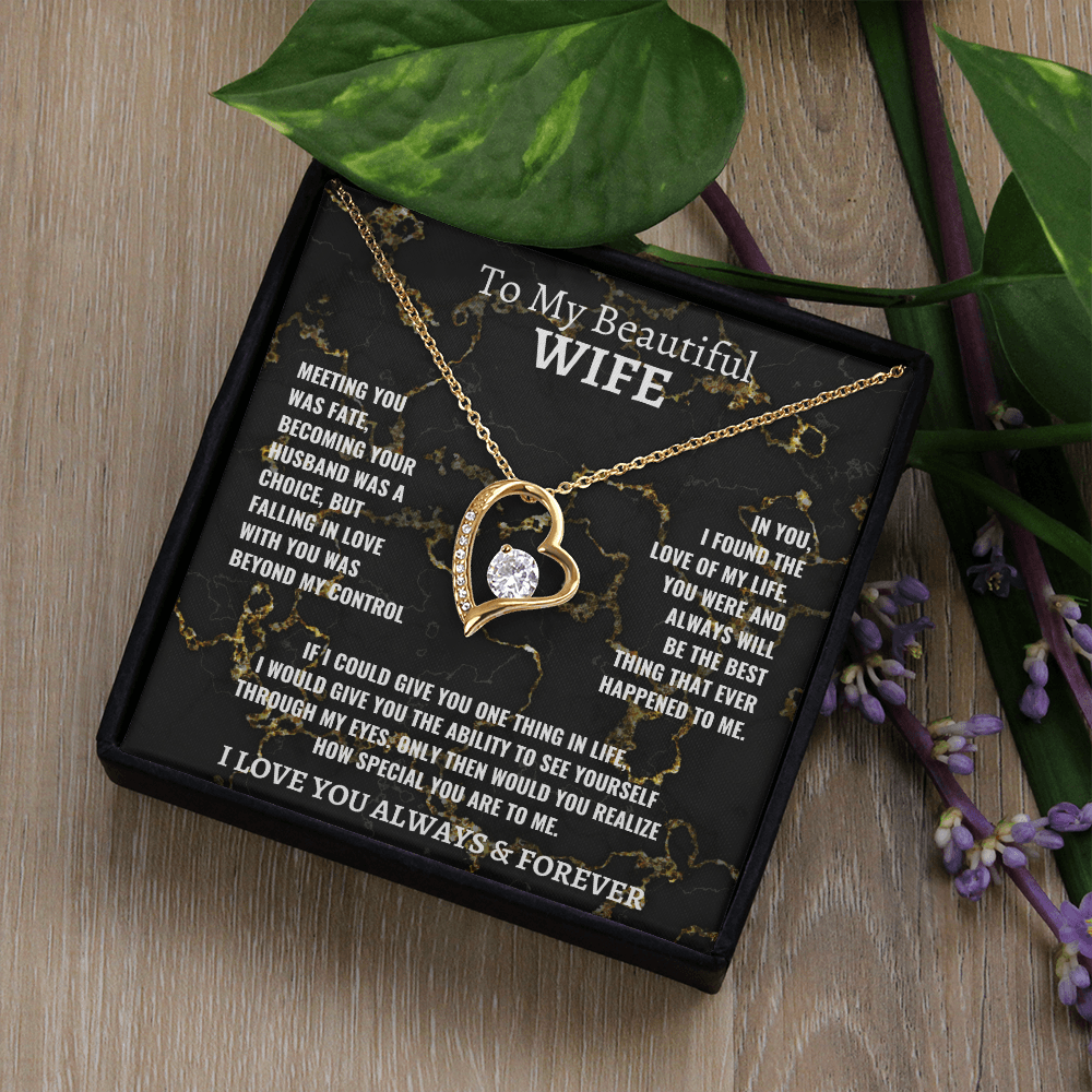 To My Beautiful Wife Forever Love Necklace