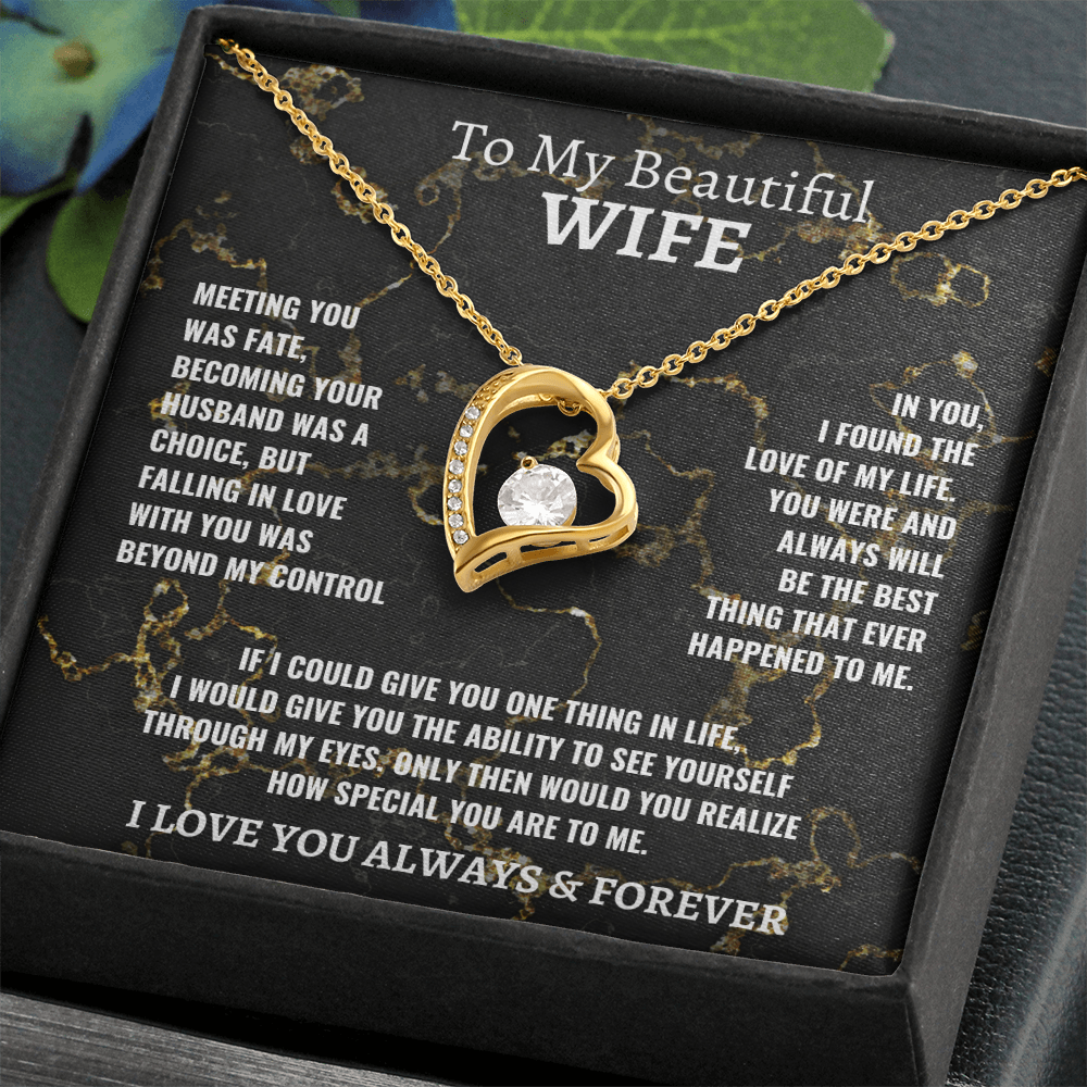 To My Beautiful Wife Forever Love Necklace
