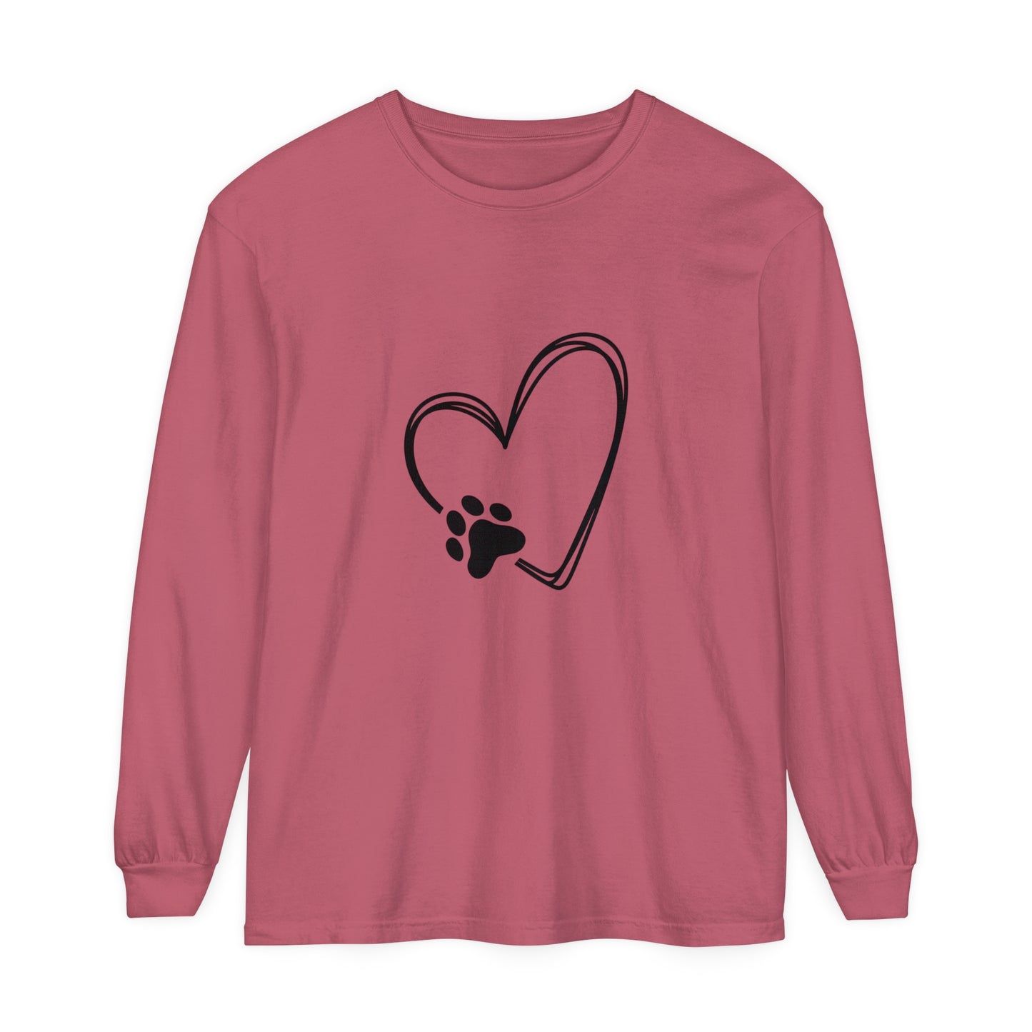 Heart Paw Print Long Sleeve T-Shirt