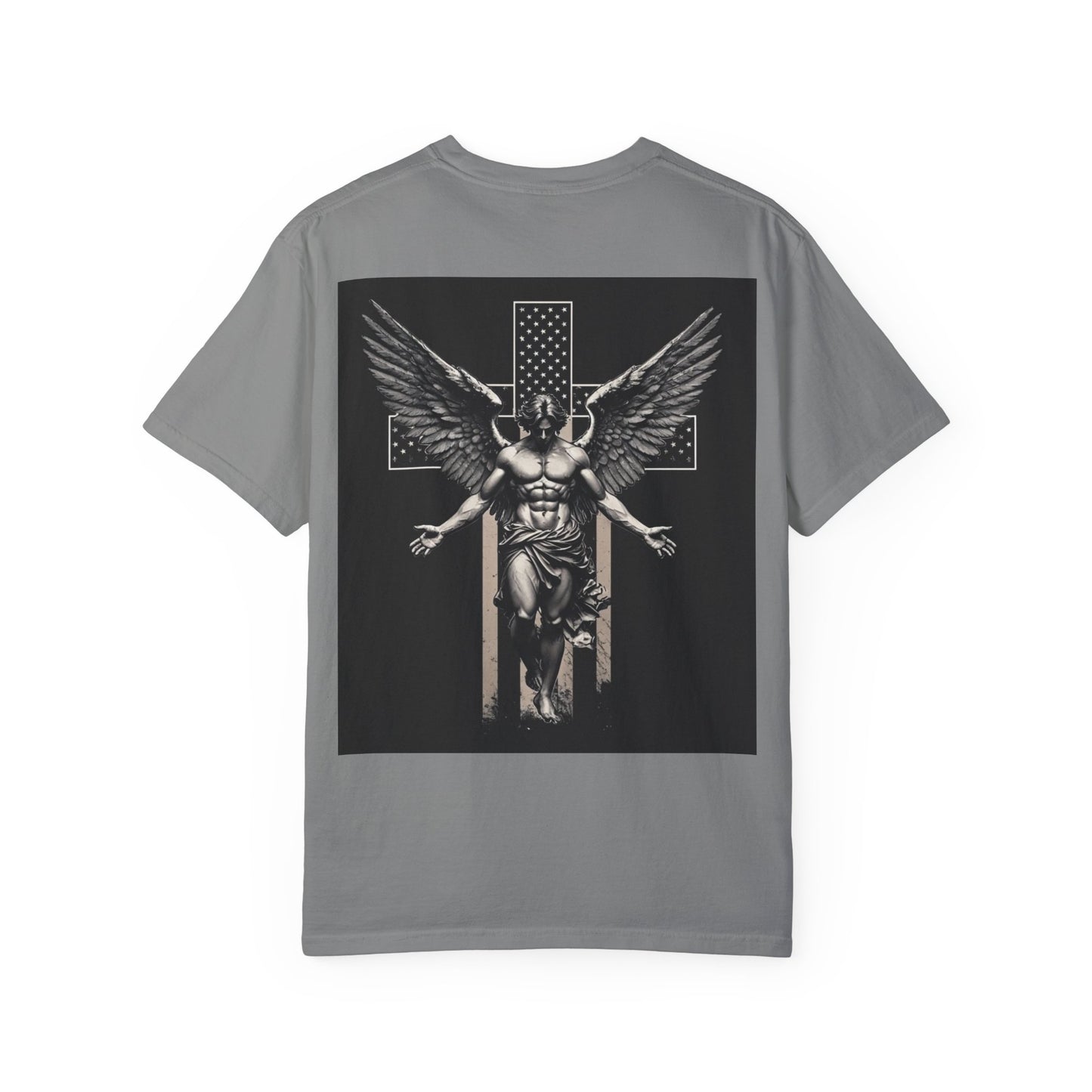 Patriotic T-shirt with Cross and Angel