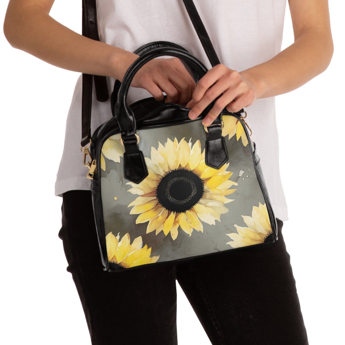 Sunflower Floral Shoulder Handbag