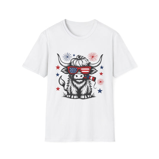 Highland Cow 4th of July Tee - Unisex T-Shirt