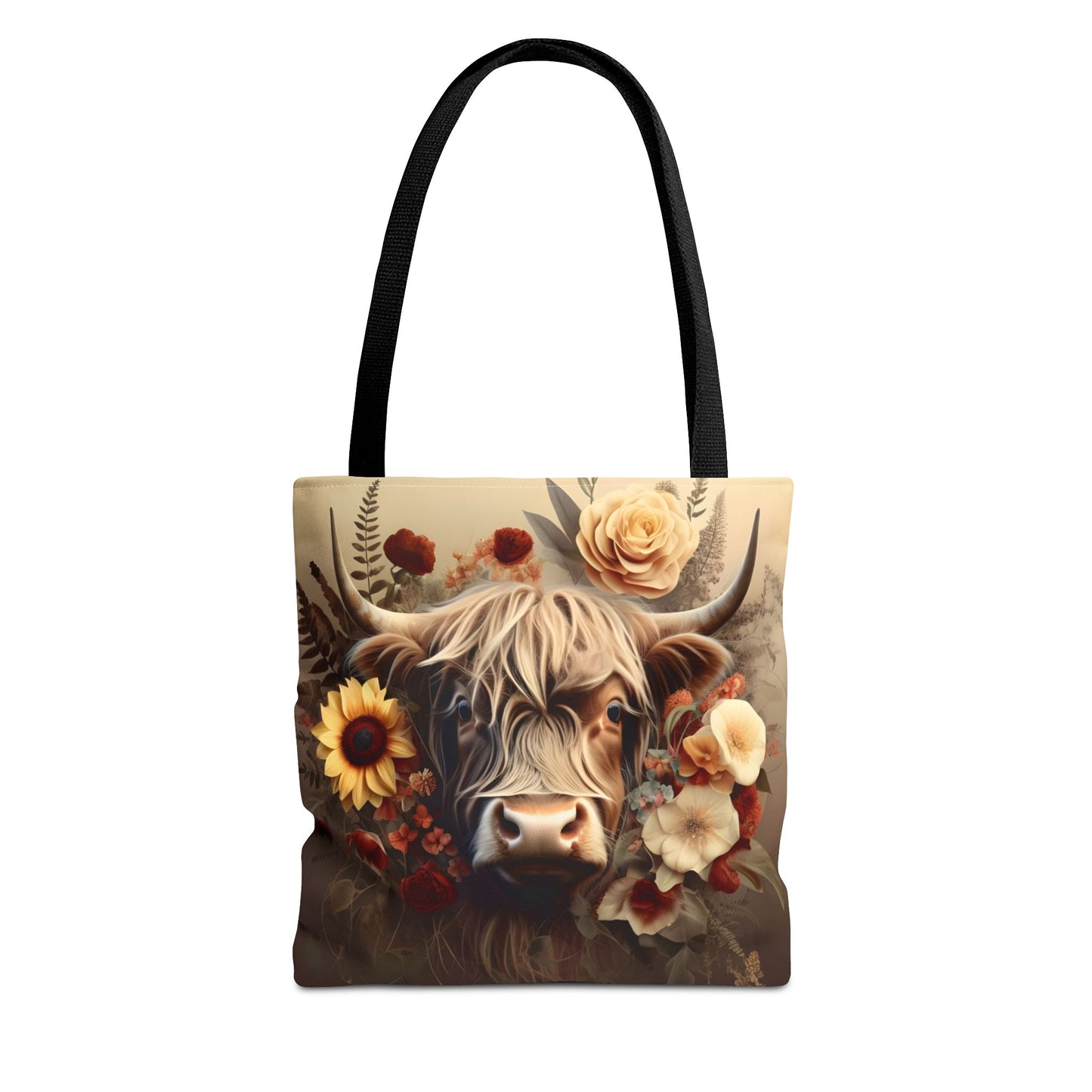 Vintage Highland Cow Tote Bag