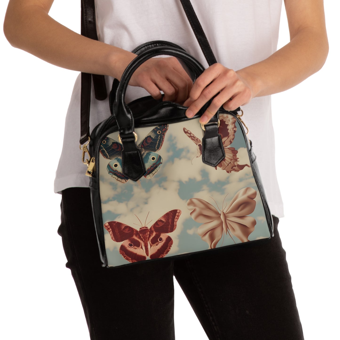 Butterfly in the Sky Shoulder Handbag