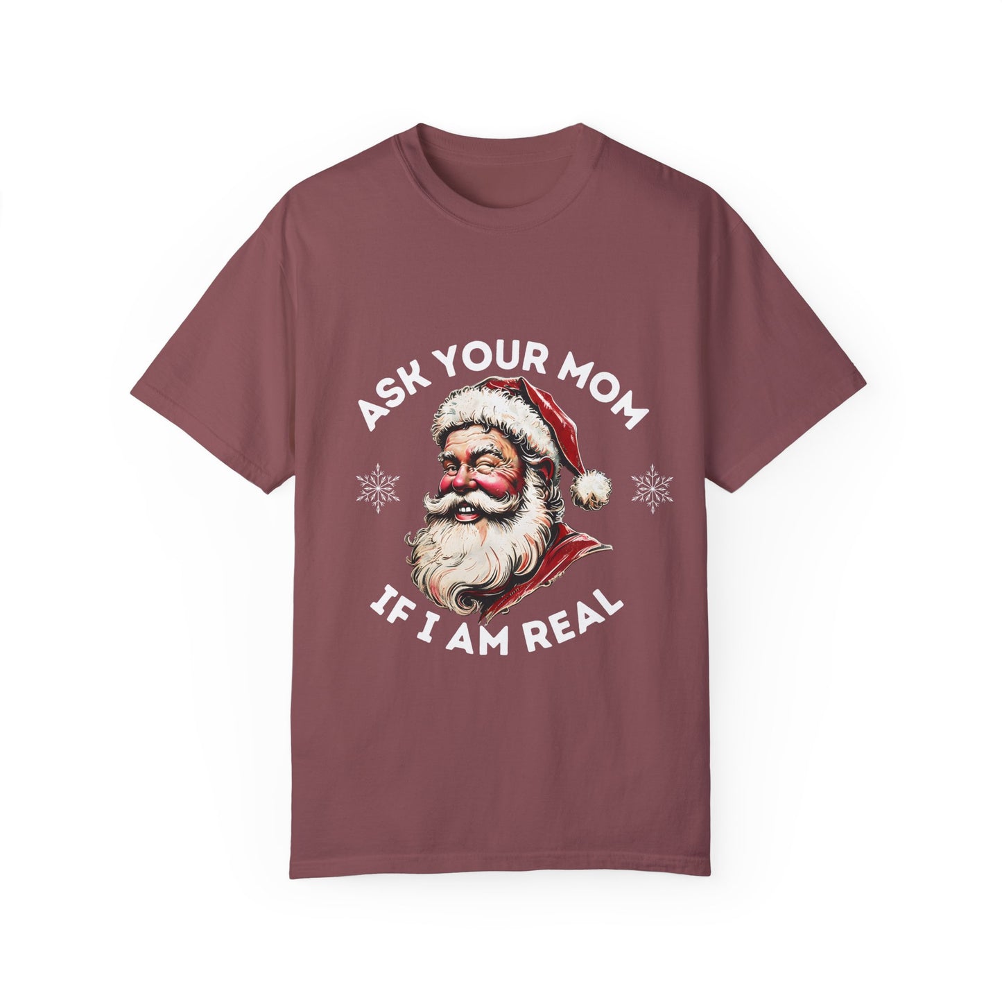 Santa Funny T-shirt - Ask Your Mom Design