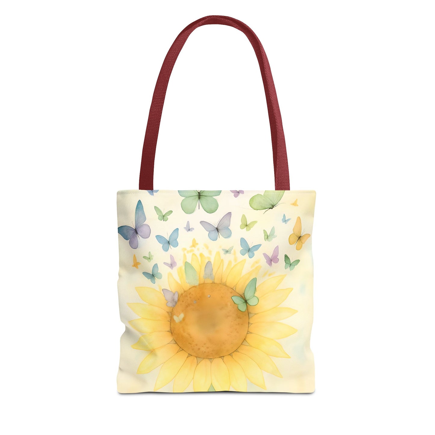 Sunflower and Butterflies Tote Bag | Eco-Friendly Shopping Bag, Floral Gift, Summer Accessory, Travel Tote, Beach Bag