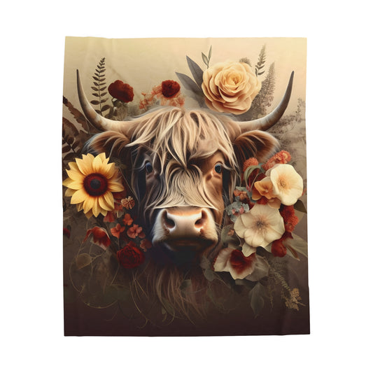 Floral Cow Blanket