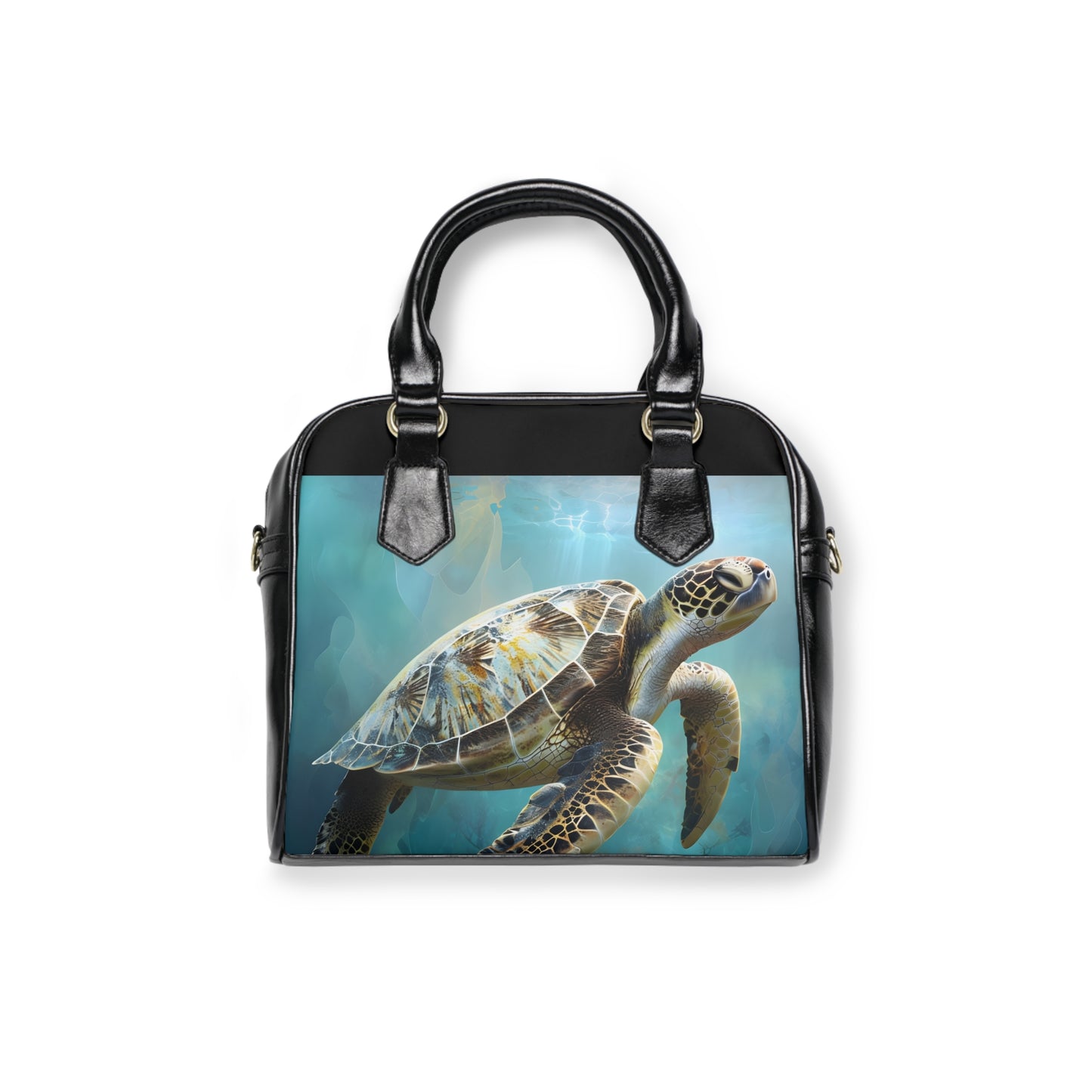 Blue Turtle Shoulder Handbag