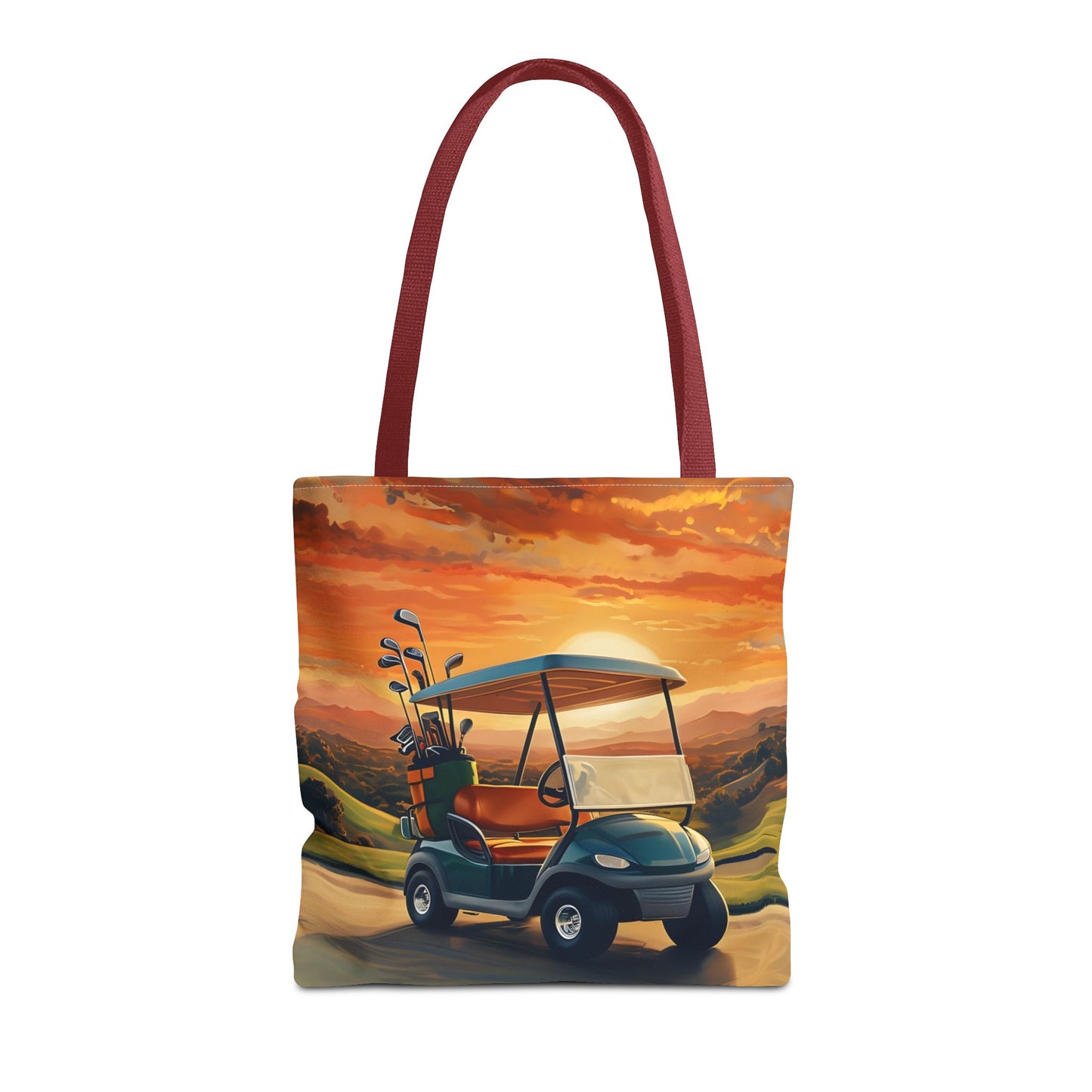 Sunset Golf Cart Tote Bag