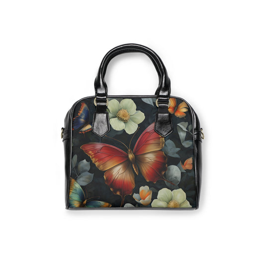 Butterfly Floral Shoulder Handbag, Elegant Purse for Women, Everyday Tote, Gift for Her, Perfect for Travel and Special Occasions