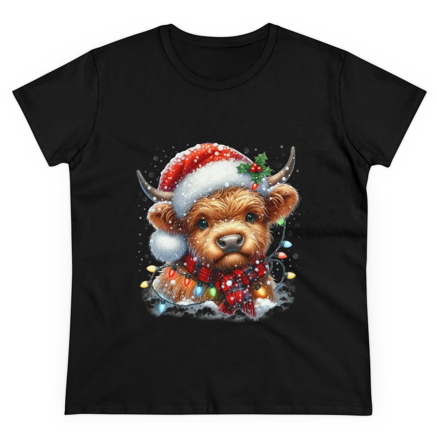 Highlands Christmas Cow T-Shirt