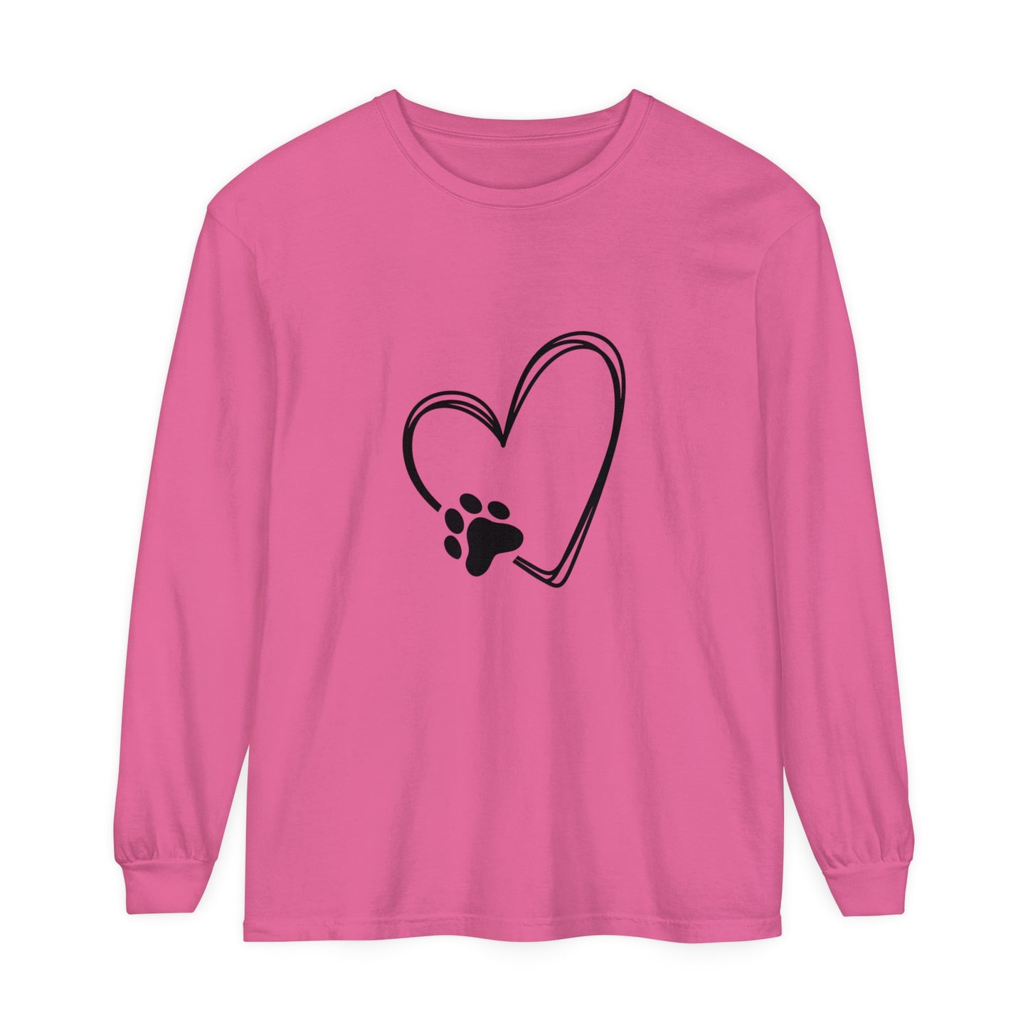 Heart Paw Print Long Sleeve T-Shirt