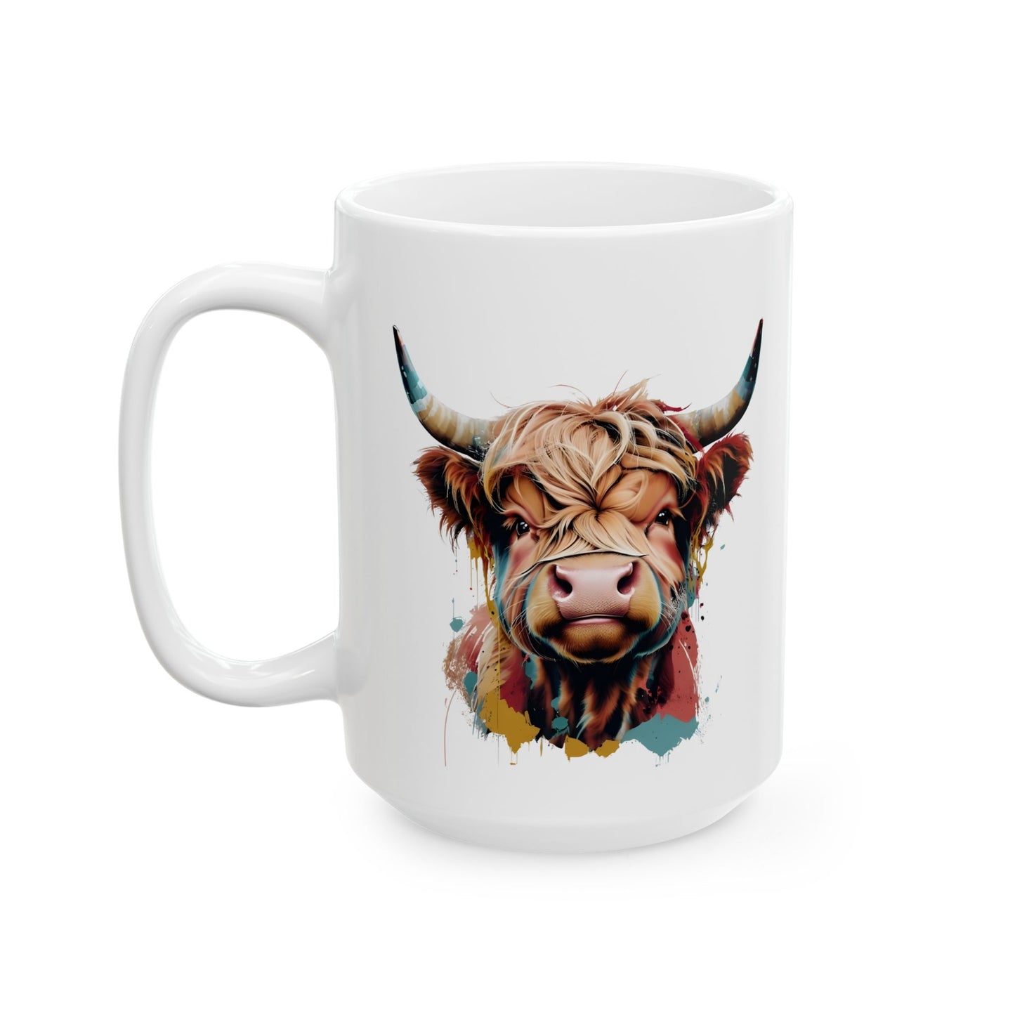 Highland Cow Ceramic Mug (15oz)