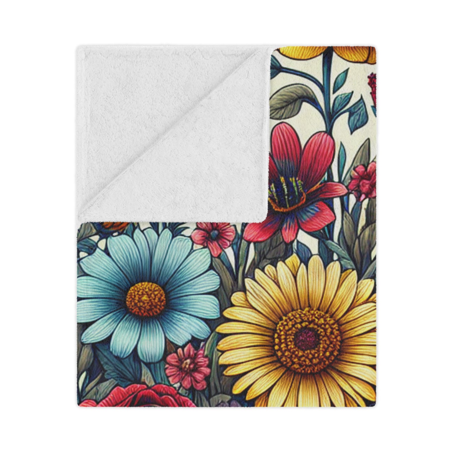 Floral Blanket, Throw Blanket, Home Decor, Cozy Blanket, Flower Pattern, Gift for Her