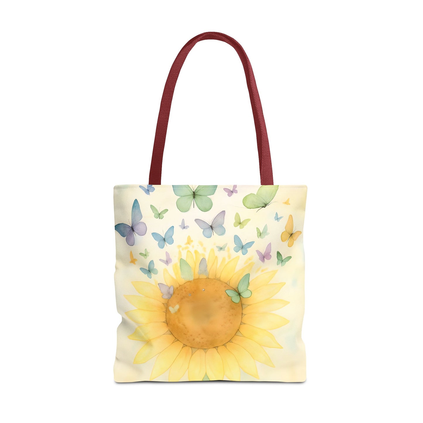 Sunflower and Butterflies Tote Bag | Eco-Friendly Shopping Bag, Floral Gift, Summer Accessory, Travel Tote, Beach Bag